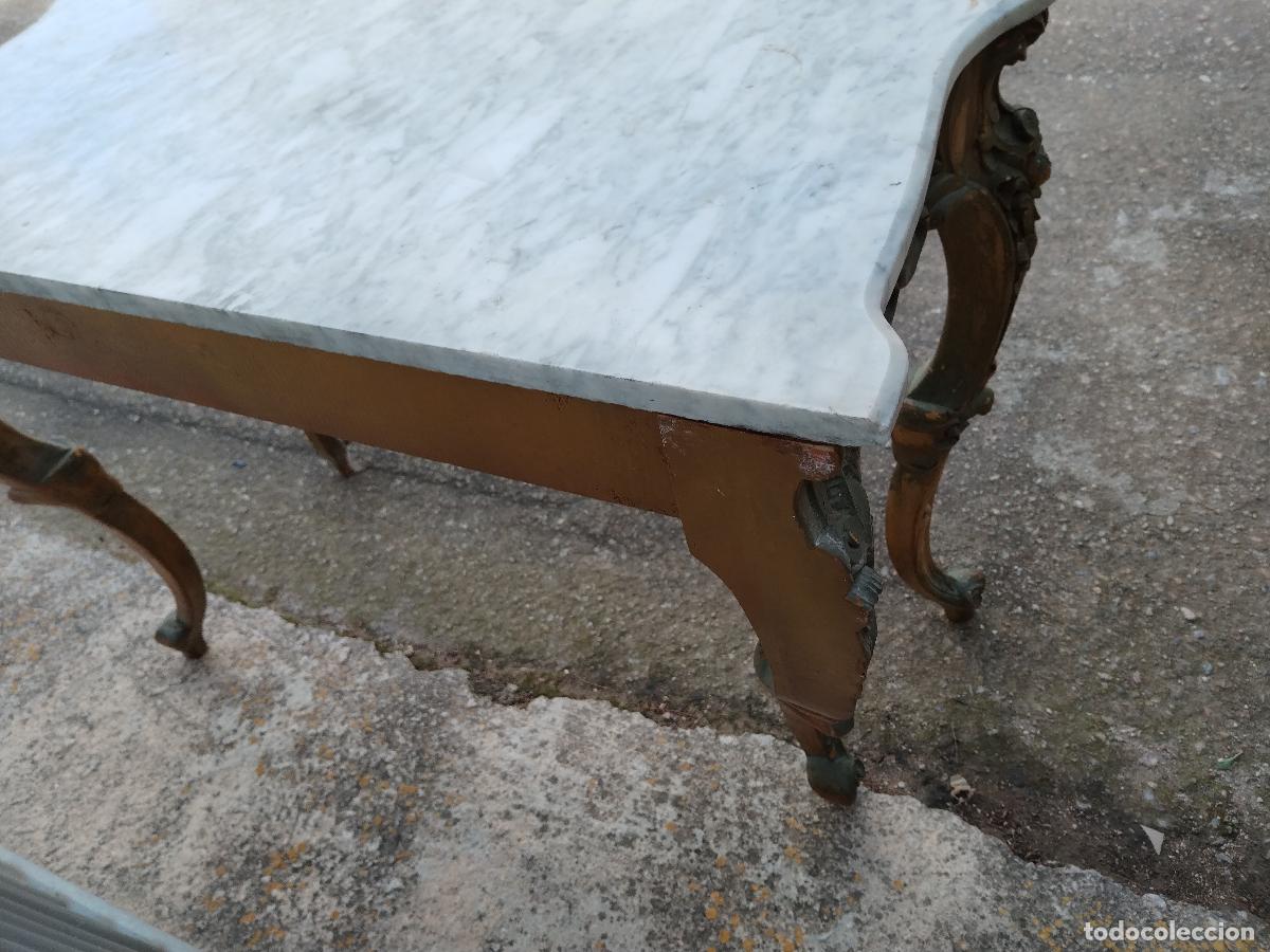 Antig&uuml;edades: antigua consola de madera dorada - Foto 2