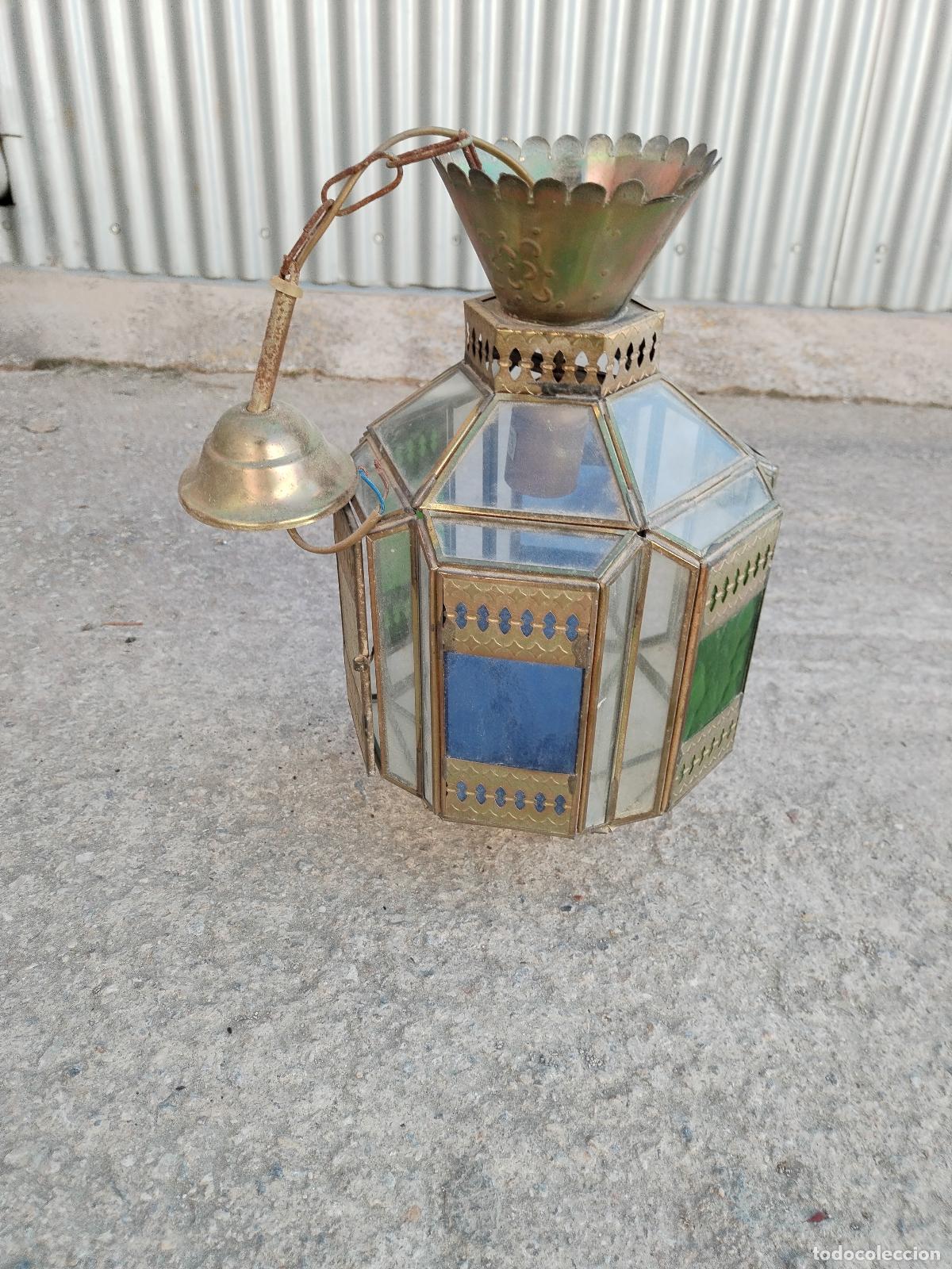 Antig&uuml;edades: lampara farol granadino - Foto 2
