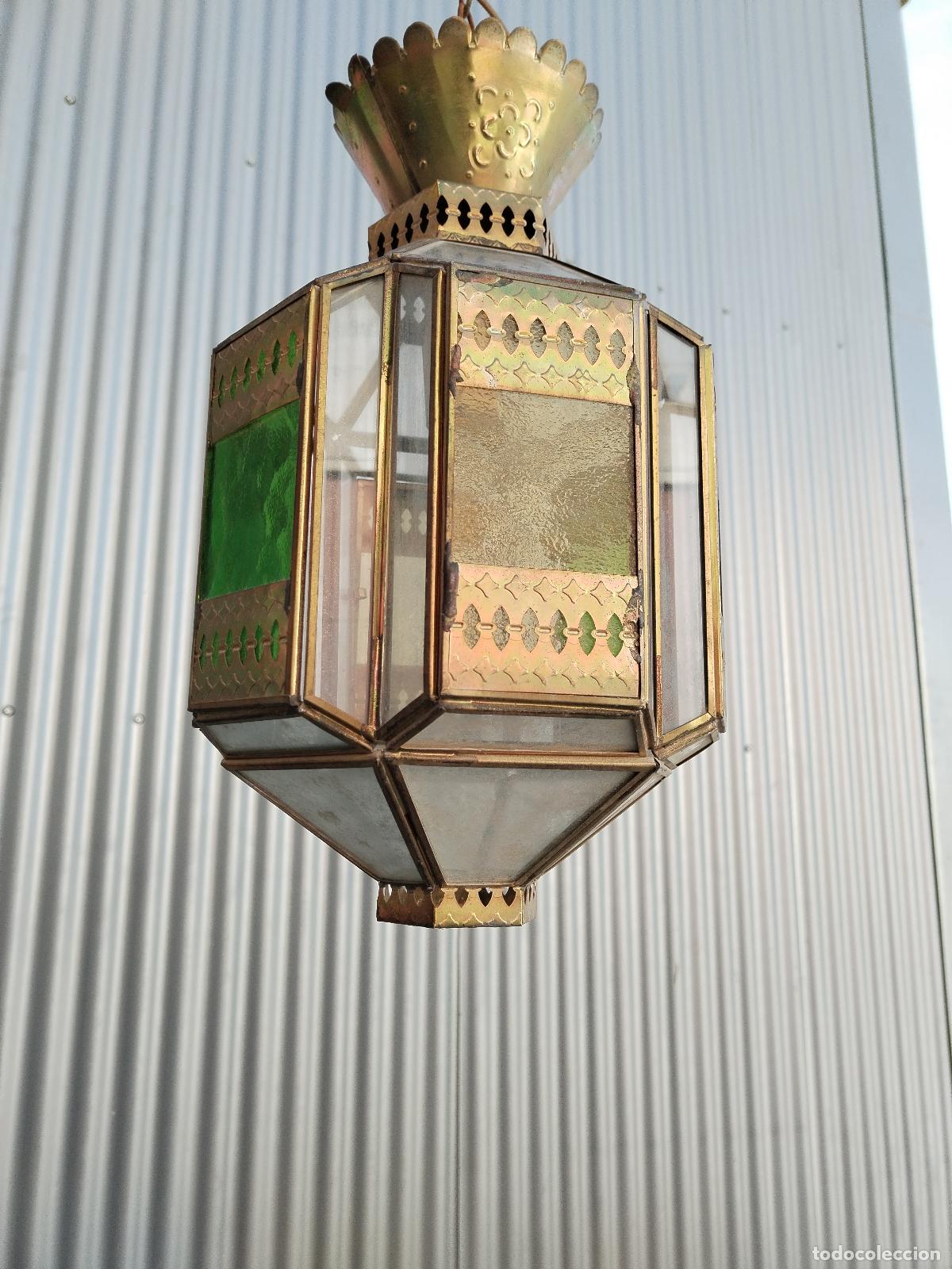 Antig&uuml;edades: lampara farol granadino - Foto 3