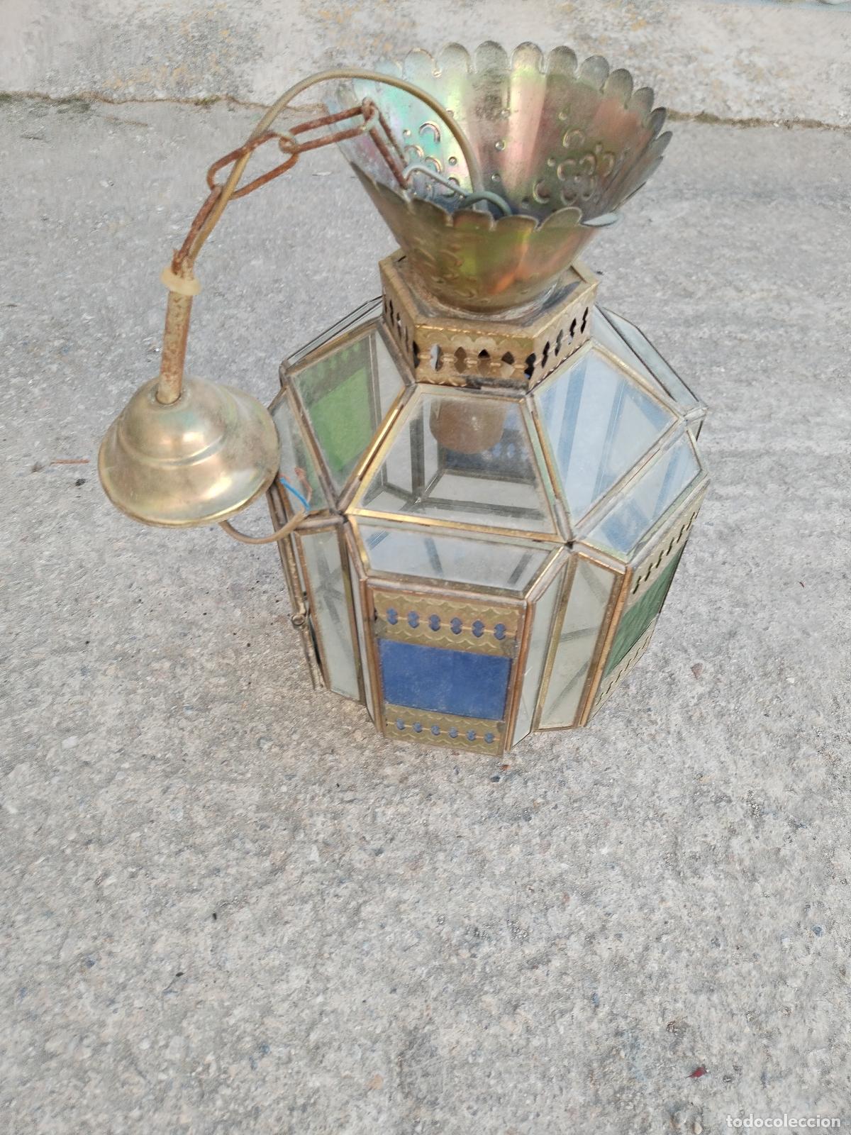 Antig&uuml;edades: lampara farol granadino - Foto 4