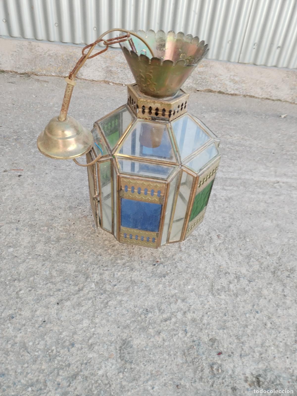 Antig&uuml;edades: lampara farol granadino - Foto 5