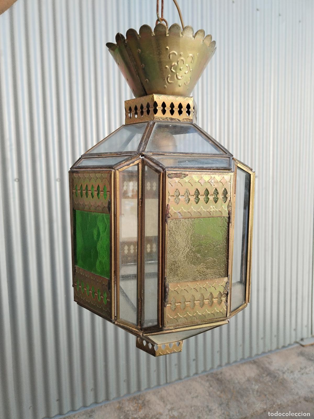 Antig&uuml;edades: lampara farol granadino - Foto 6