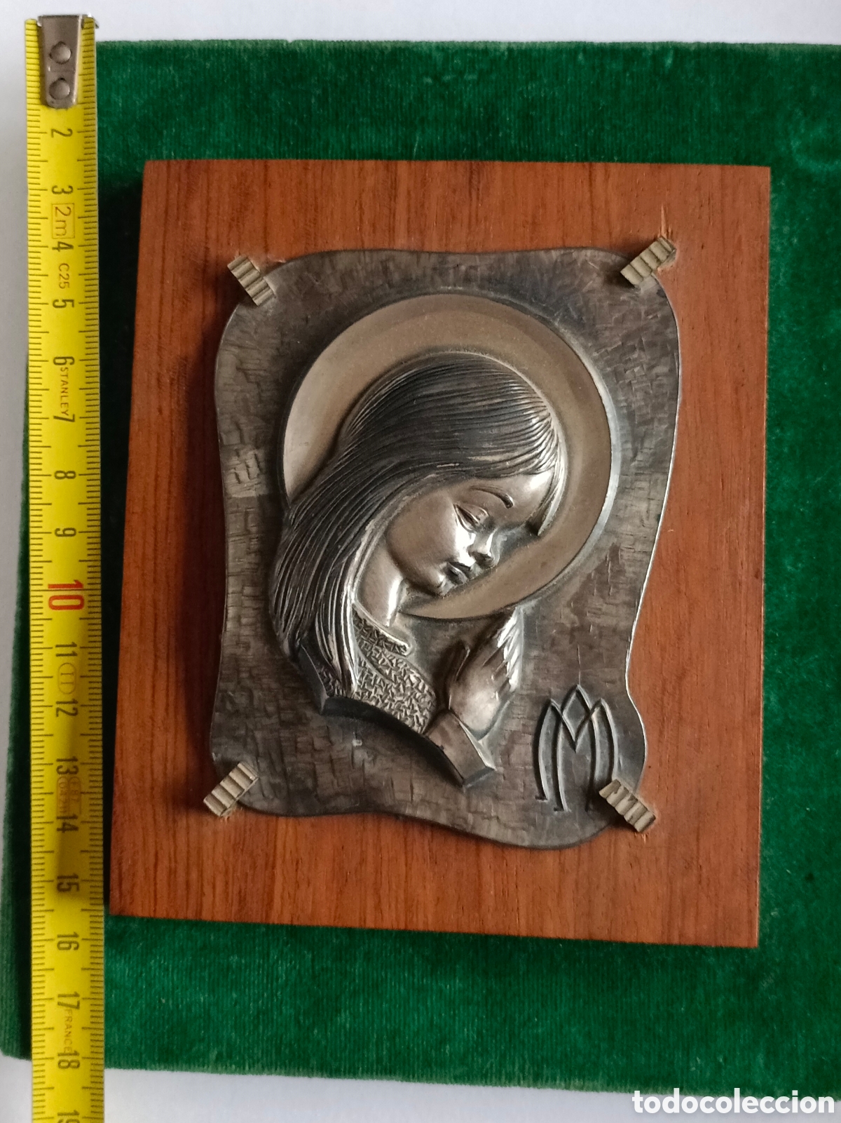 Antig&uuml;edades: Marco Virgen plata sobre madera - Foto 1