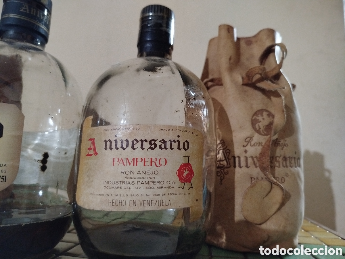 Antig&uuml;edades: Botellas de ron a&ntilde;ejo de 1963 - Foto 5