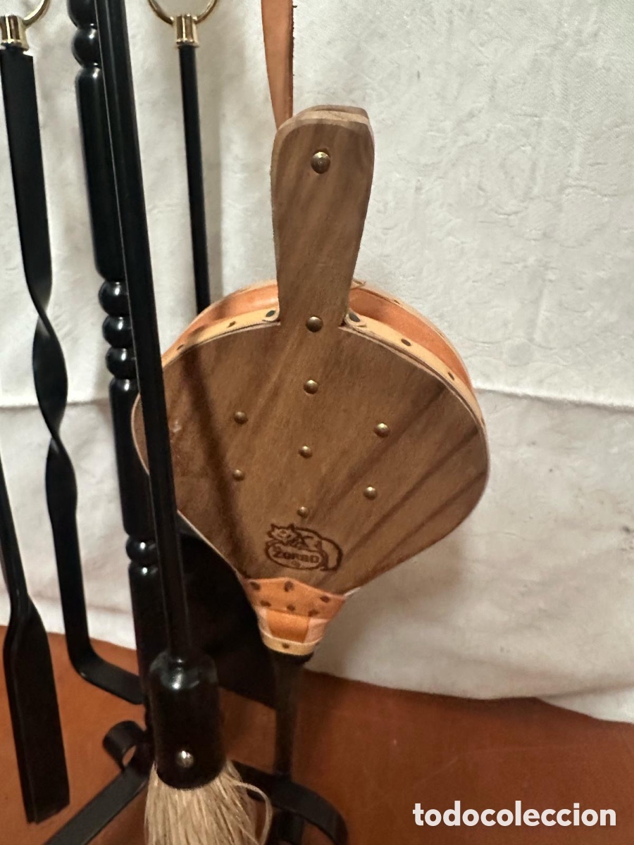 Antig&uuml;edades: Juego de chimenea antiguo - Foto 3