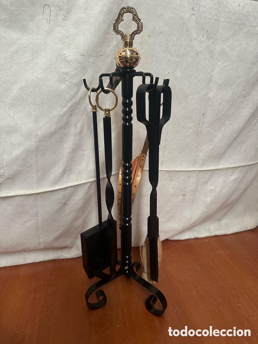 Antig&uuml;edades: Juego de chimenea antiguo - Foto 1