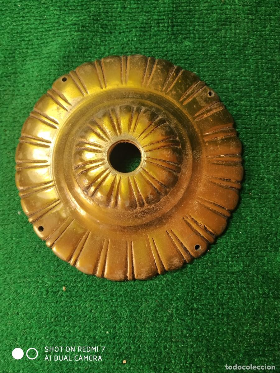 Antig&uuml;edades: ROSETA FLORON DE BRONCE PARA LAMPARA* - Foto 4