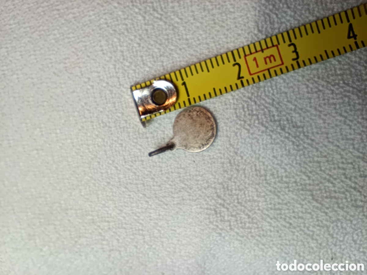 Antig&uuml;edades: Medalla plata miniatura religiosa - Foto 2