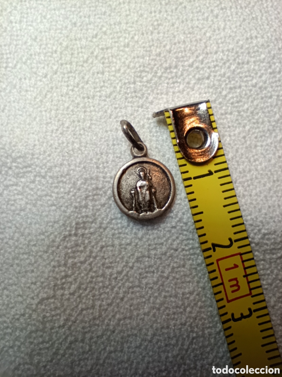 Antig&uuml;edades: Medalla plata miniatura religiosa - Foto 1