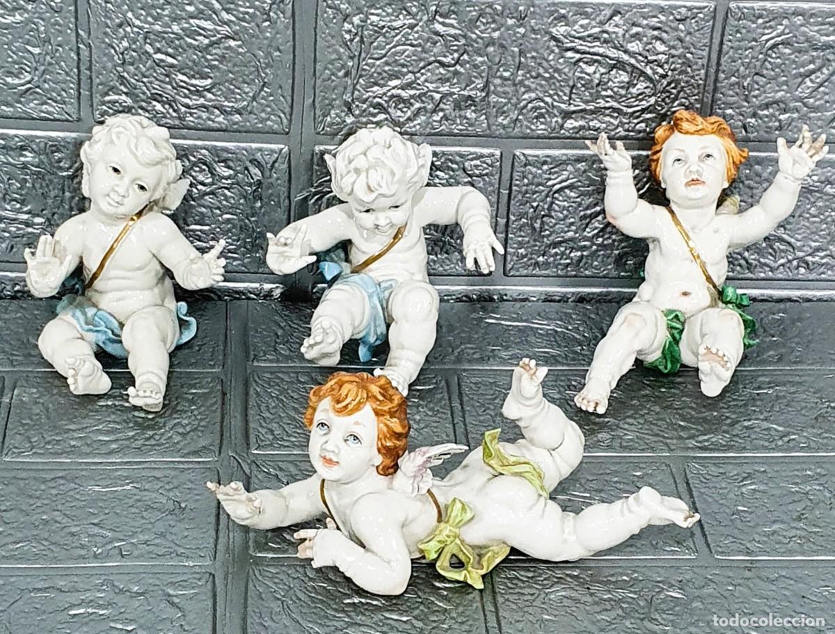 Antig&uuml;edades: Angelitos querubines en porcelana de Algora - Foto 1