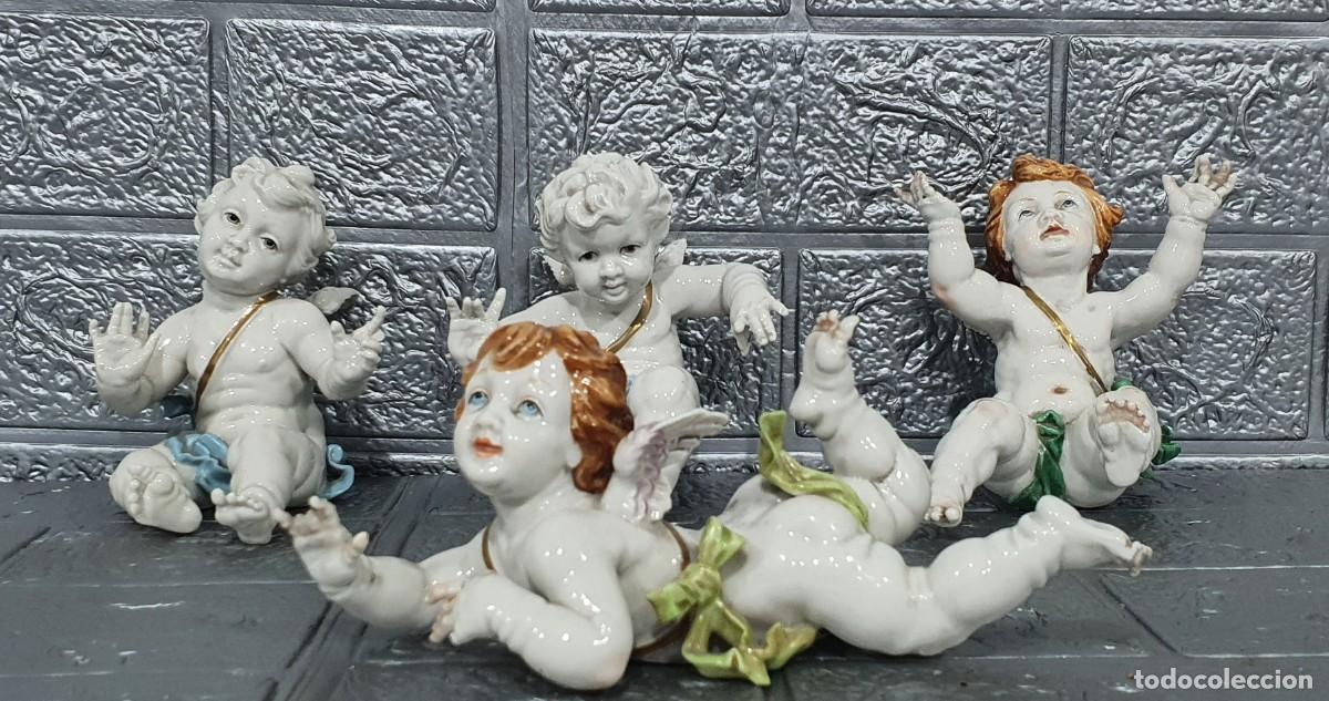 Antig&uuml;edades: Angelitos querubines en porcelana de Algora - Foto 2