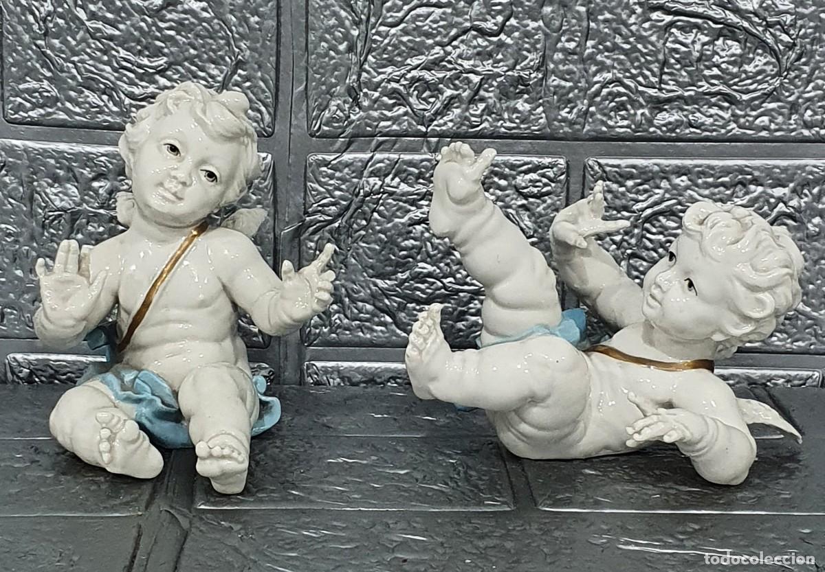 Antig&uuml;edades: Angelitos querubines en porcelana de Algora - Foto 3