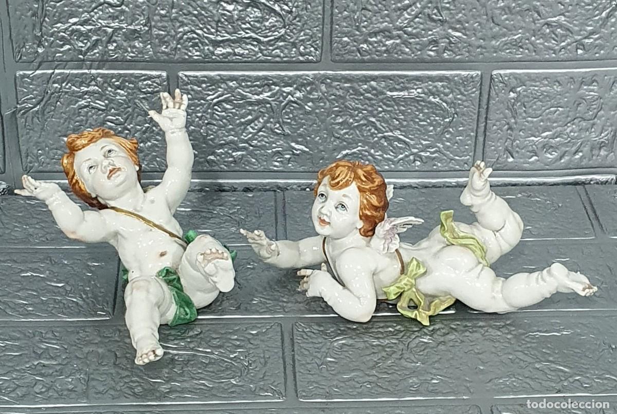 Antig&uuml;edades: Angelitos querubines en porcelana de Algora - Foto 7