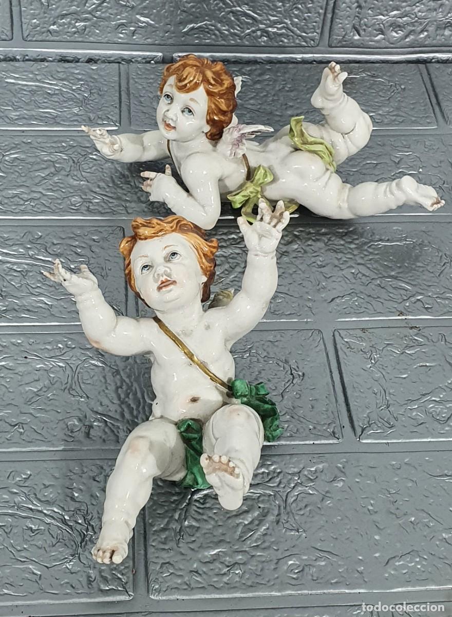 Antig&uuml;edades: Angelitos querubines en porcelana de Algora - Foto 9