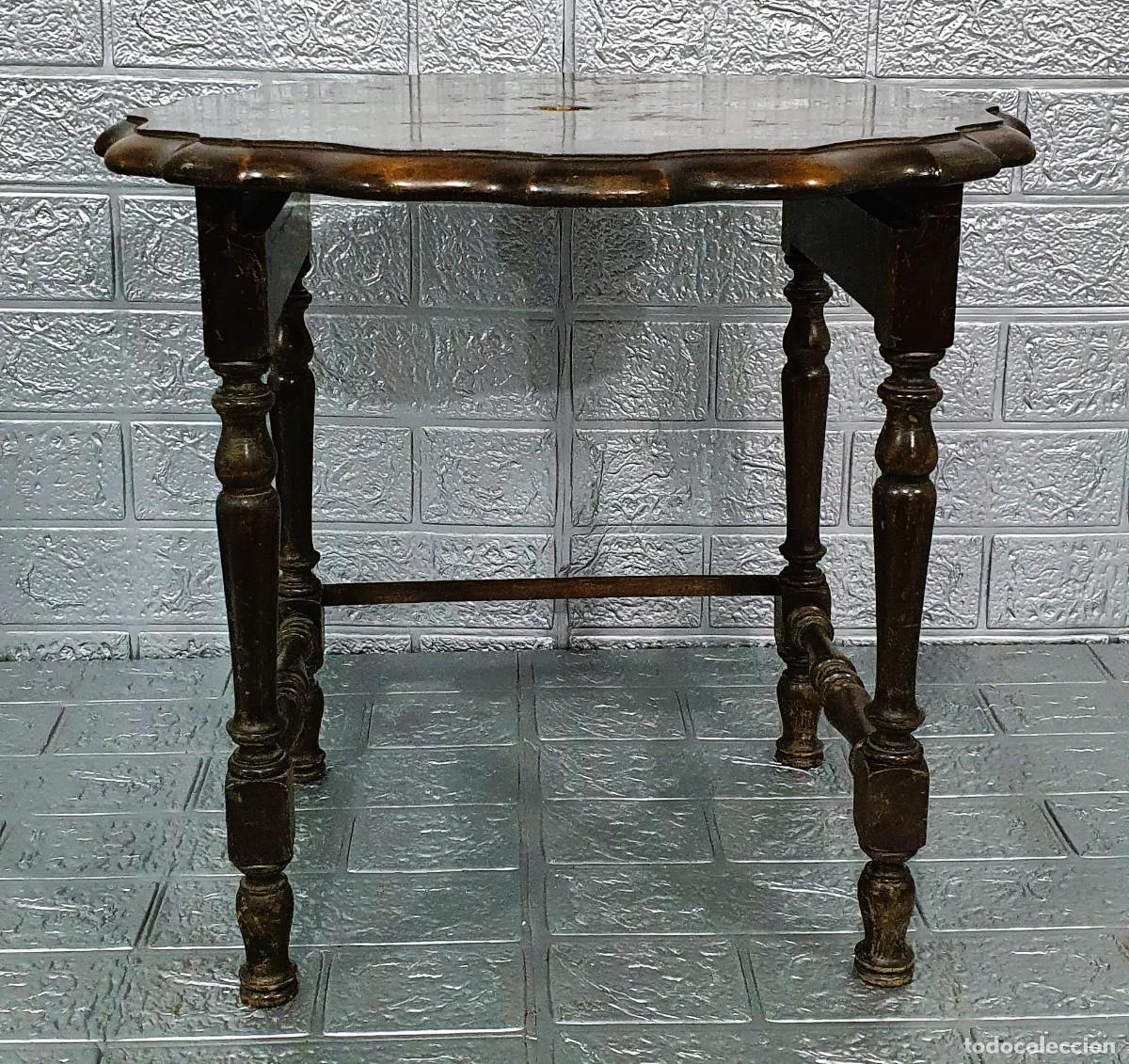 Antig&uuml;edades: Mesa de madera tipo pedestal - Foto 2