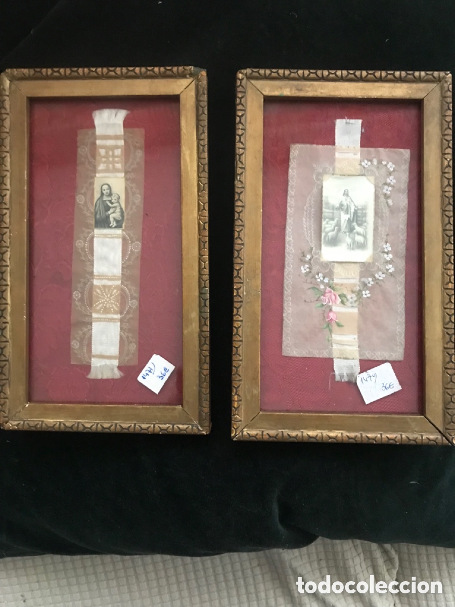 Antig&uuml;edades: Pareja de cuadros marianos - Foto 1