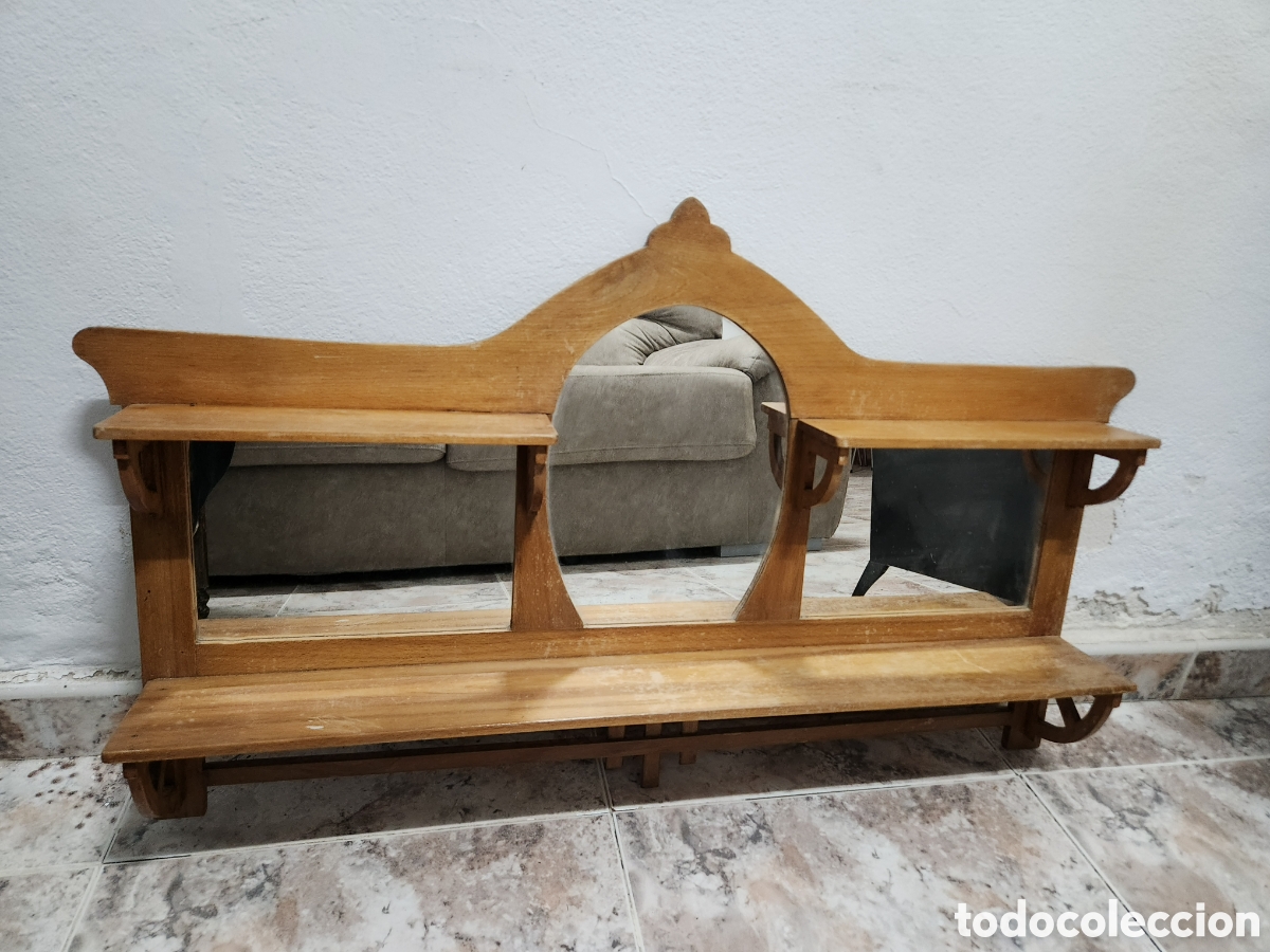 Antig&uuml;edades: Antiguo espejo tipo modernista - Foto 1