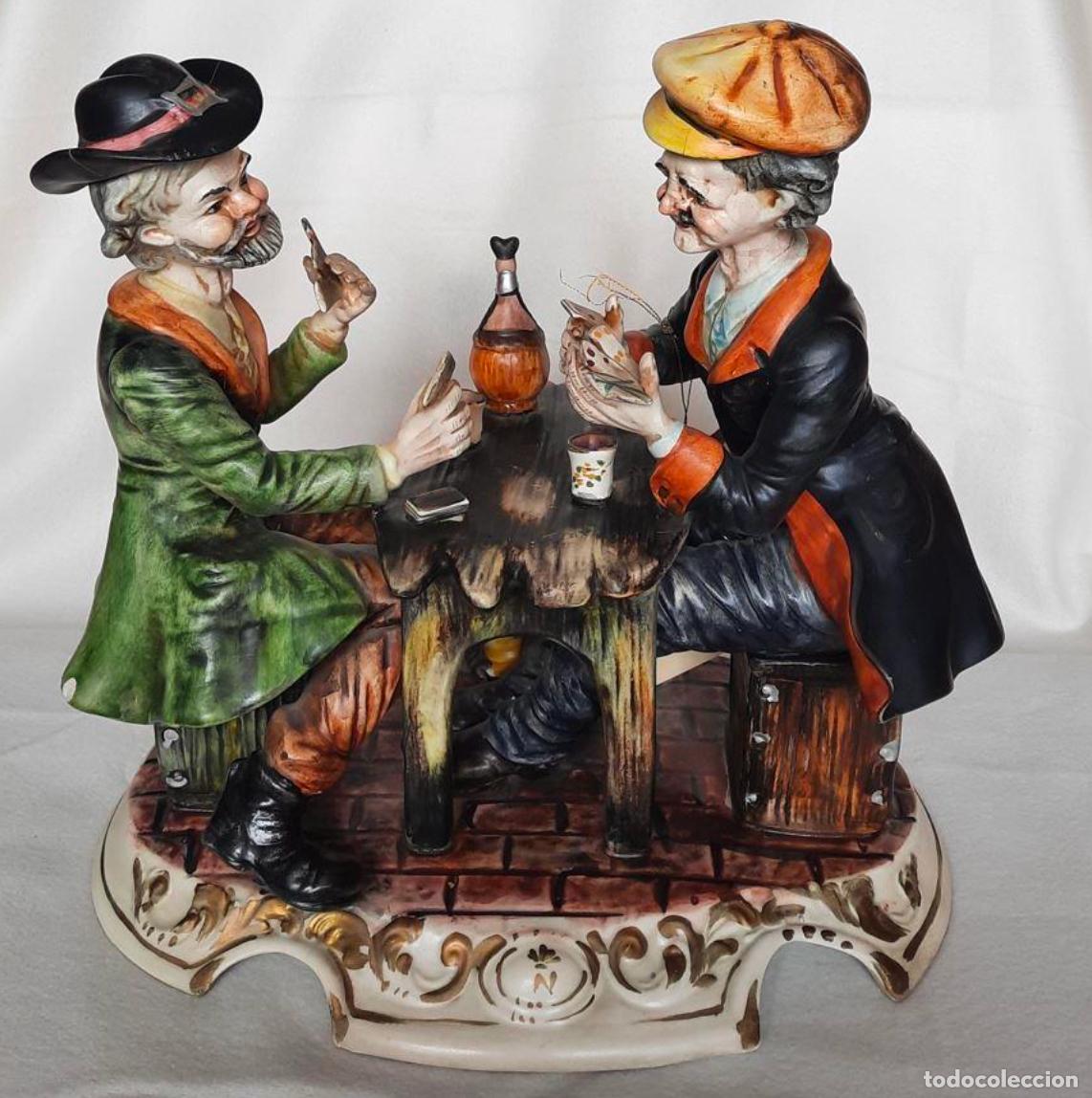 Antig&uuml;edades: Jugadores Cartas - Capodimonte - Foto 1