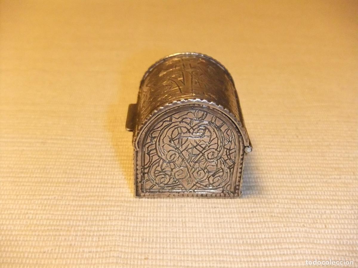 Antig&uuml;edades: ANTIGUA CAJA DE PLATA PARA TABACO O RAP&Eacute; - Foto 5
