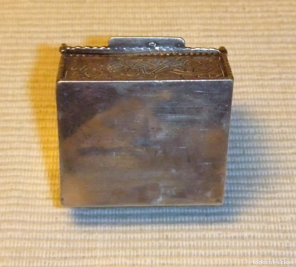 Antig&uuml;edades: ANTIGUA CAJA DE PLATA PARA TABACO O RAP&Eacute; - Foto 9