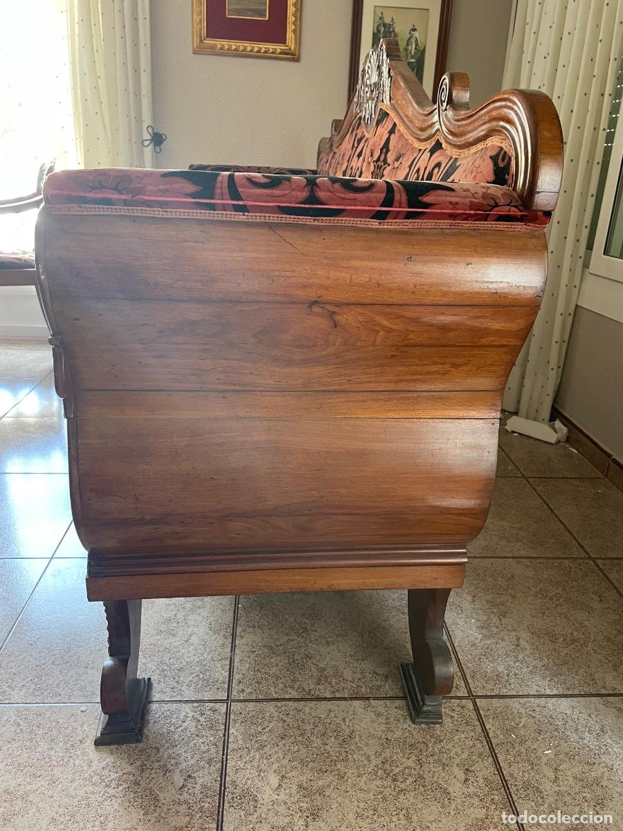 Antig&uuml;edades: Sof&aacute;, 2 sillas y 2 sillones terciopelo - Foto 8