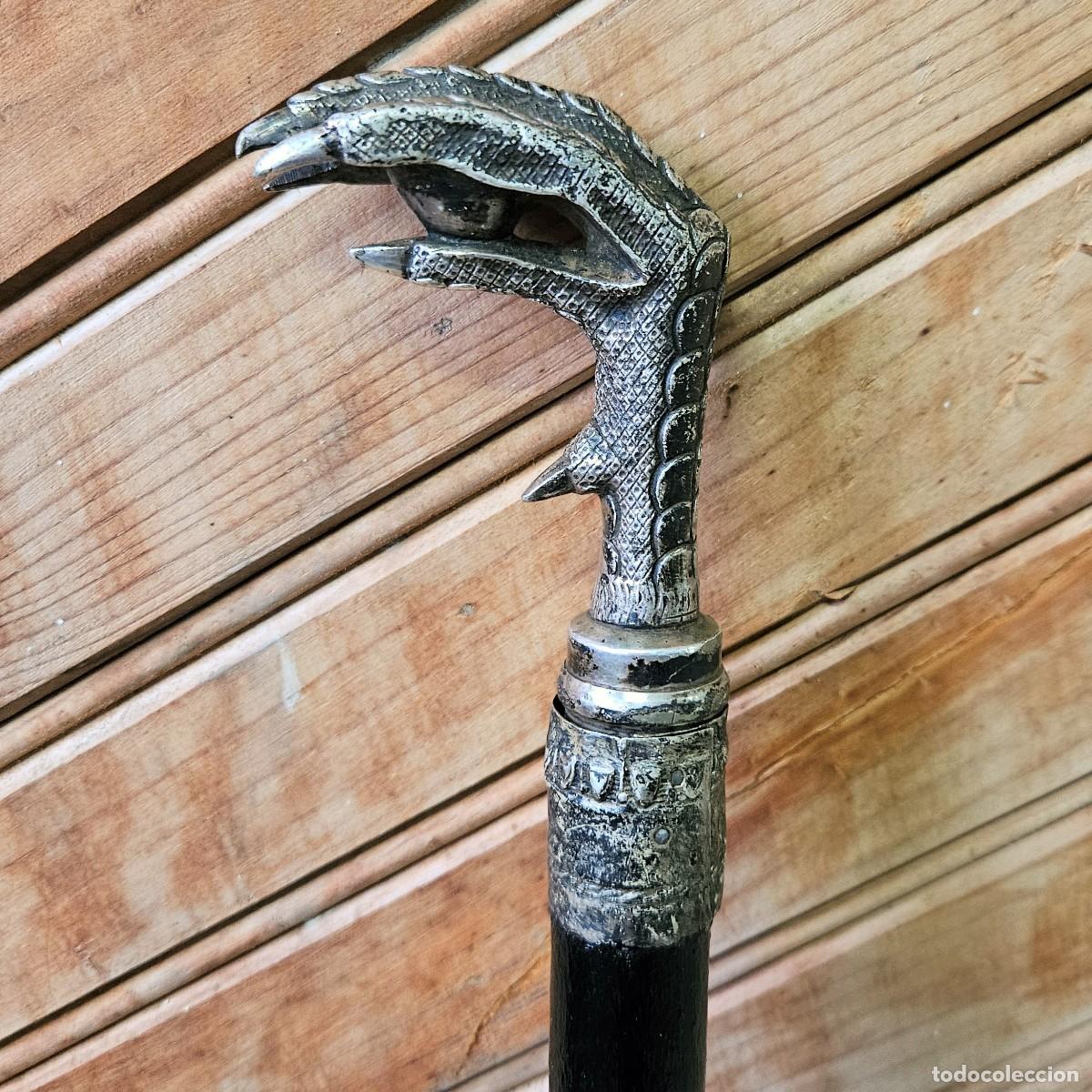 Antig&uuml;edades: Baston antiguo con garra. 91 cm !! - Foto 3