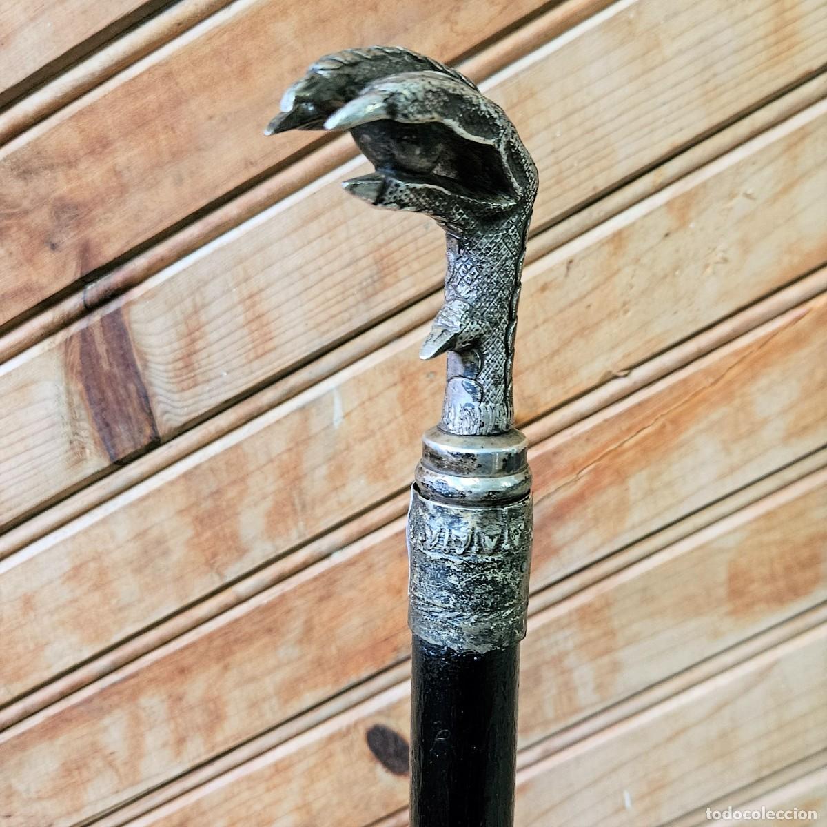 Antig&uuml;edades: Baston antiguo con garra. 91 cm !! - Foto 4