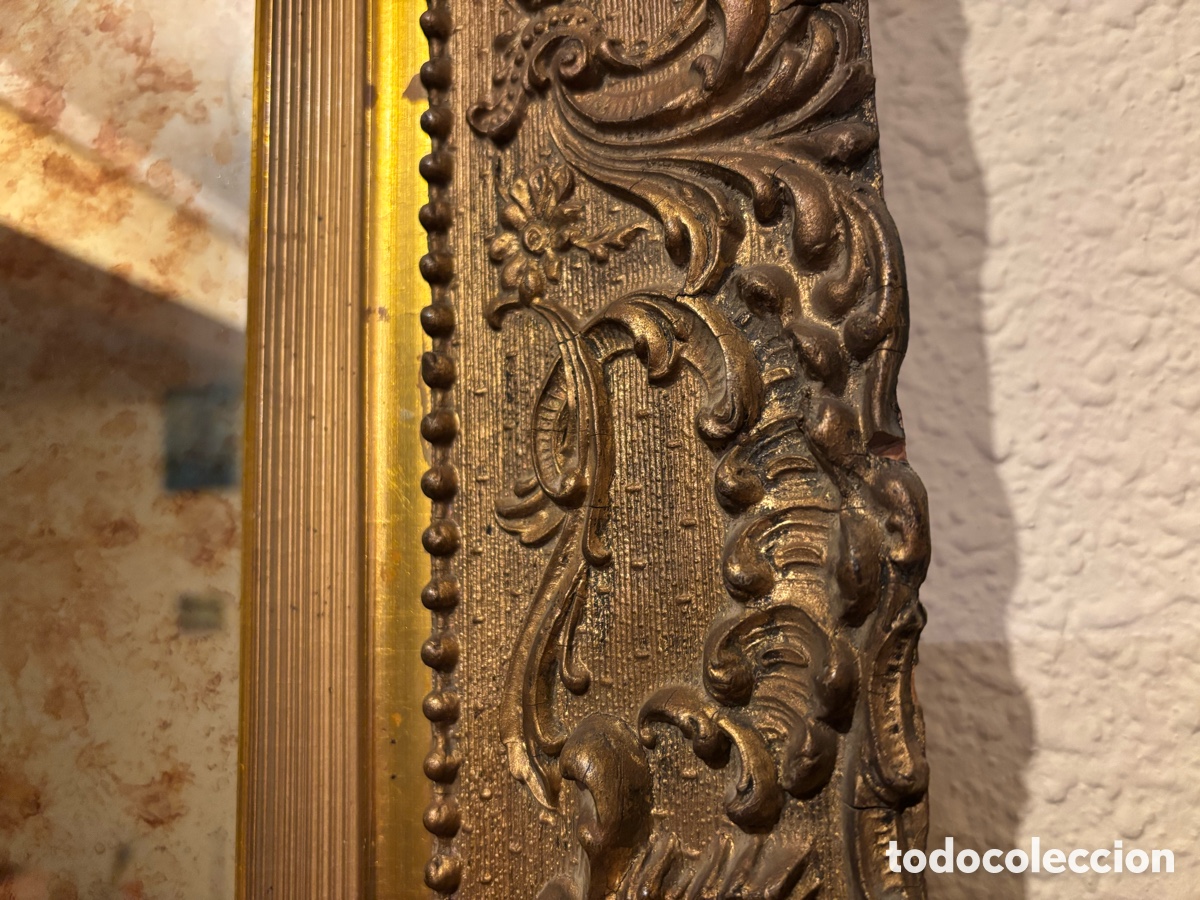 Antig&uuml;edades: Espejo madera dorado - Foto 2