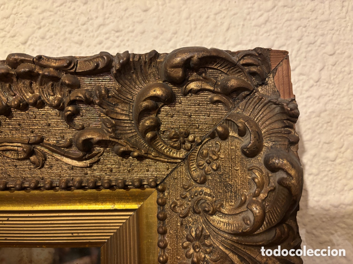 Antig&uuml;edades: Espejo madera dorado - Foto 4