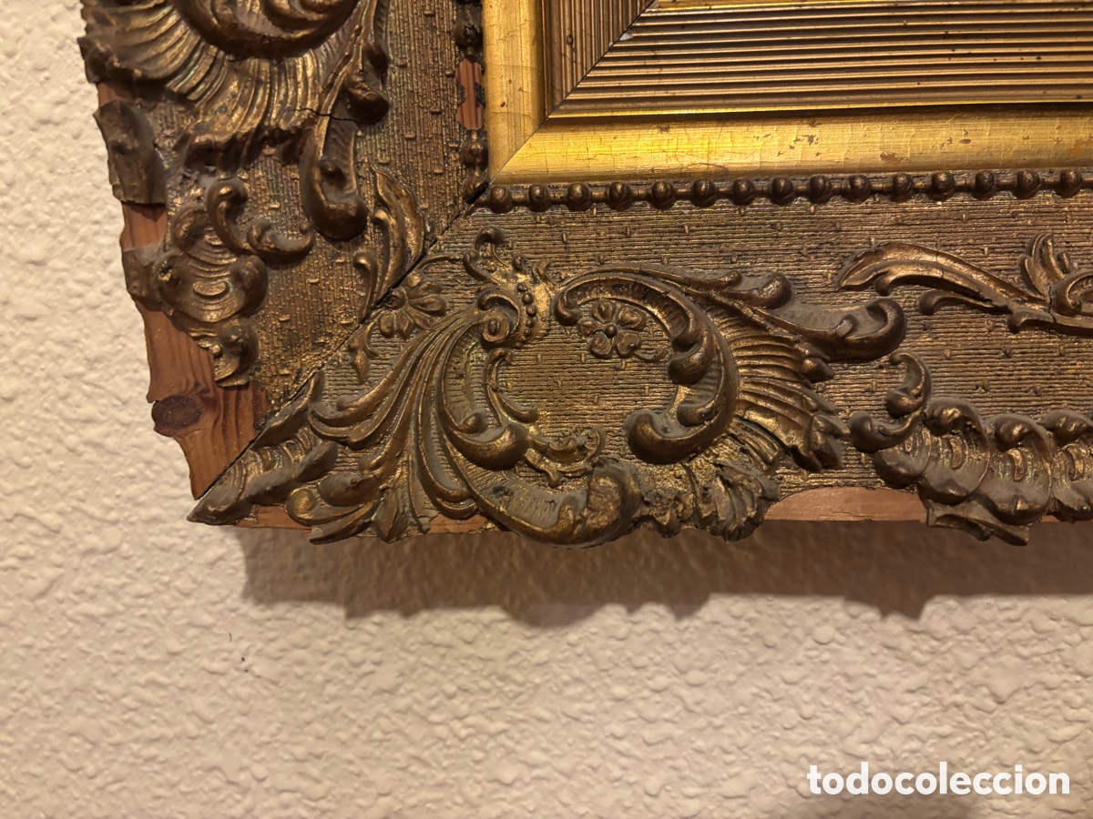 Antig&uuml;edades: Espejo madera dorado - Foto 5