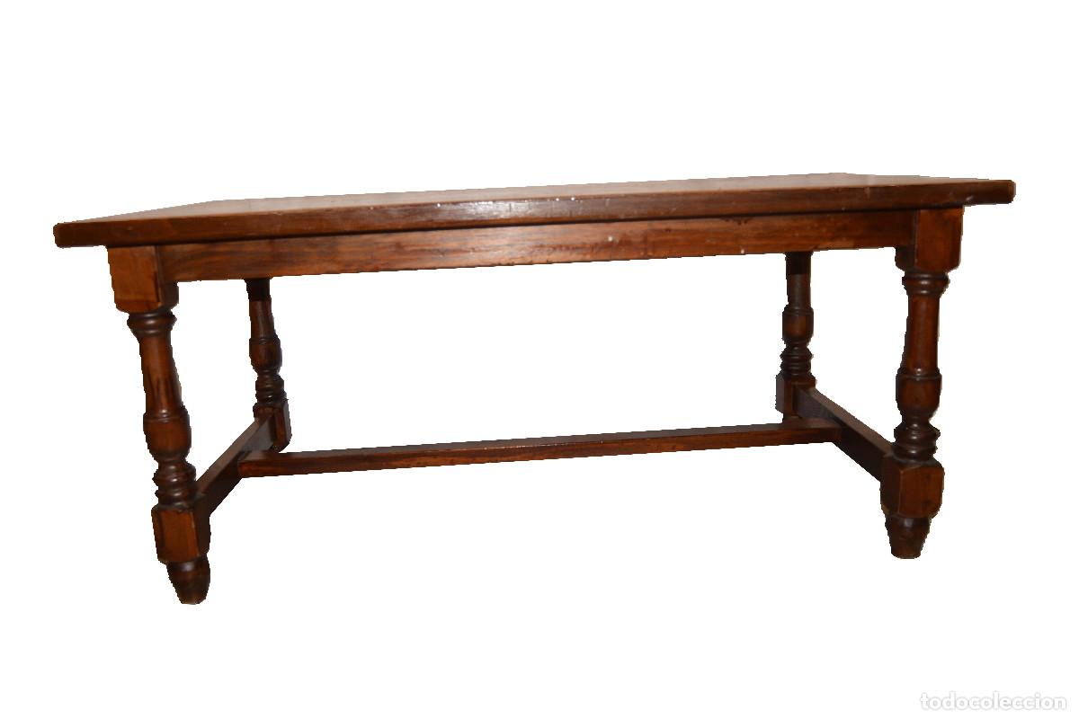Antig&uuml;edades: Mesa rectangular de tablero largo de estilo castellano - Foto 1