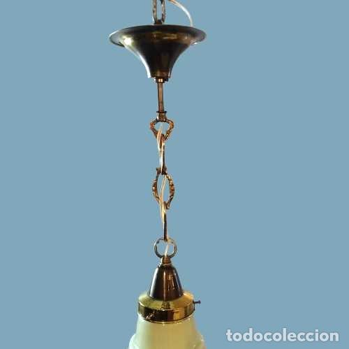 Antig&uuml;edades: L&Aacute;MPARA GLOBO AMARILLO ART-DEC&Oacute; - Foto 2