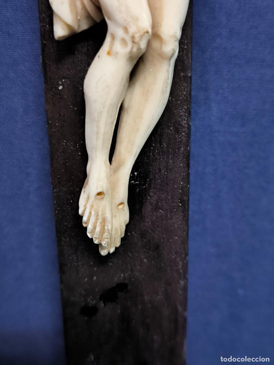 Antig&uuml;edades: CRISTO TALLADO DE FINALES DEL SIGLO XIX. - Foto 6