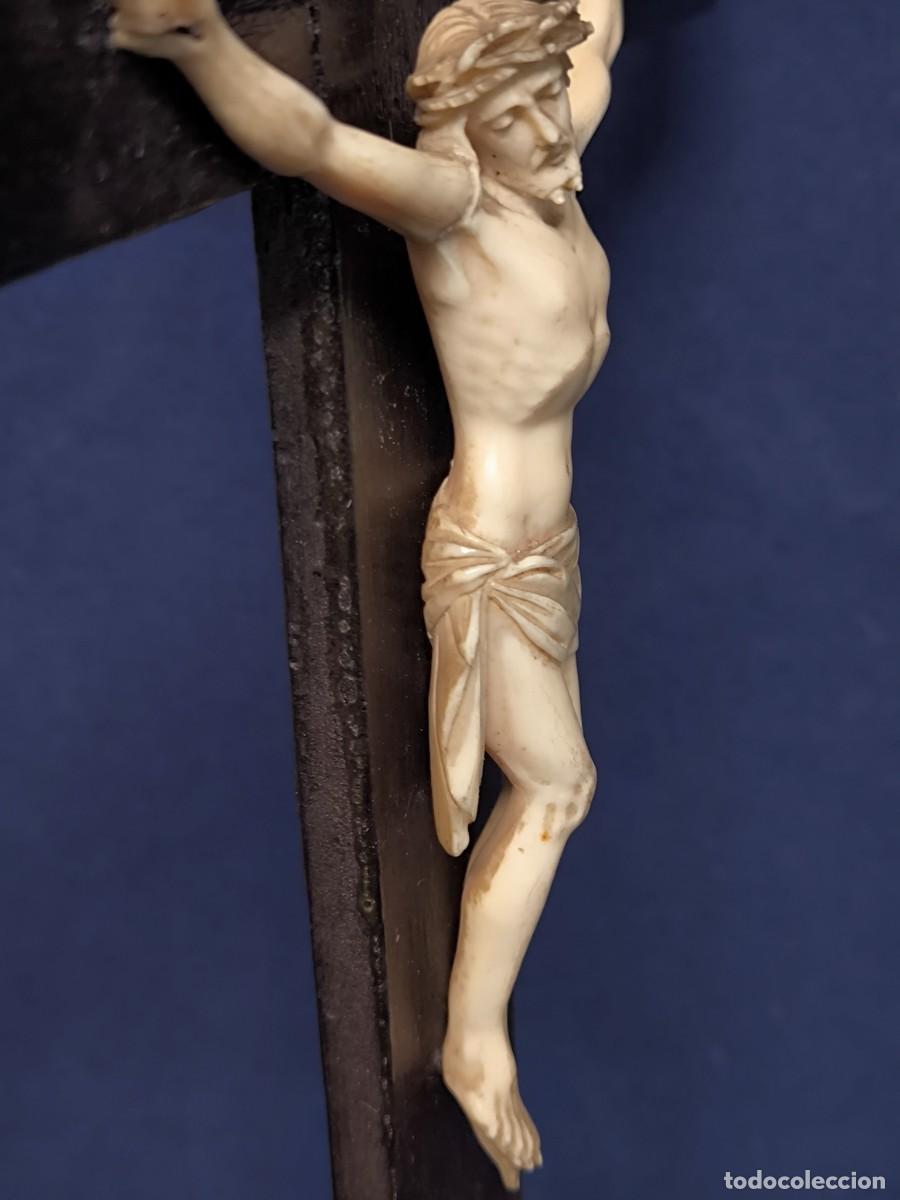 Antig&uuml;edades: CRISTO TALLADO DE FINALES DEL SIGLO XIX. - Foto 10