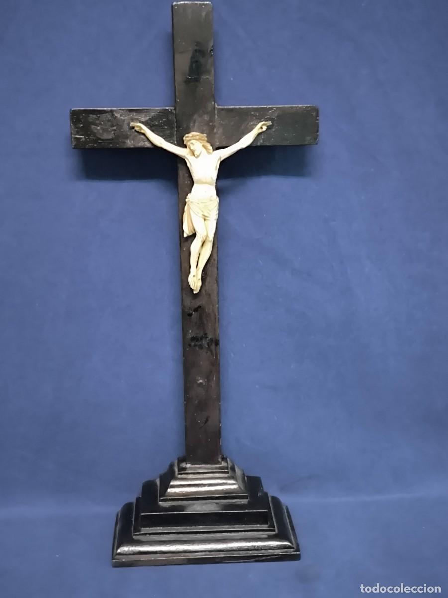 Antig&uuml;edades: CRISTO TALLADO DE FINALES DEL SIGLO XIX. - Foto 13
