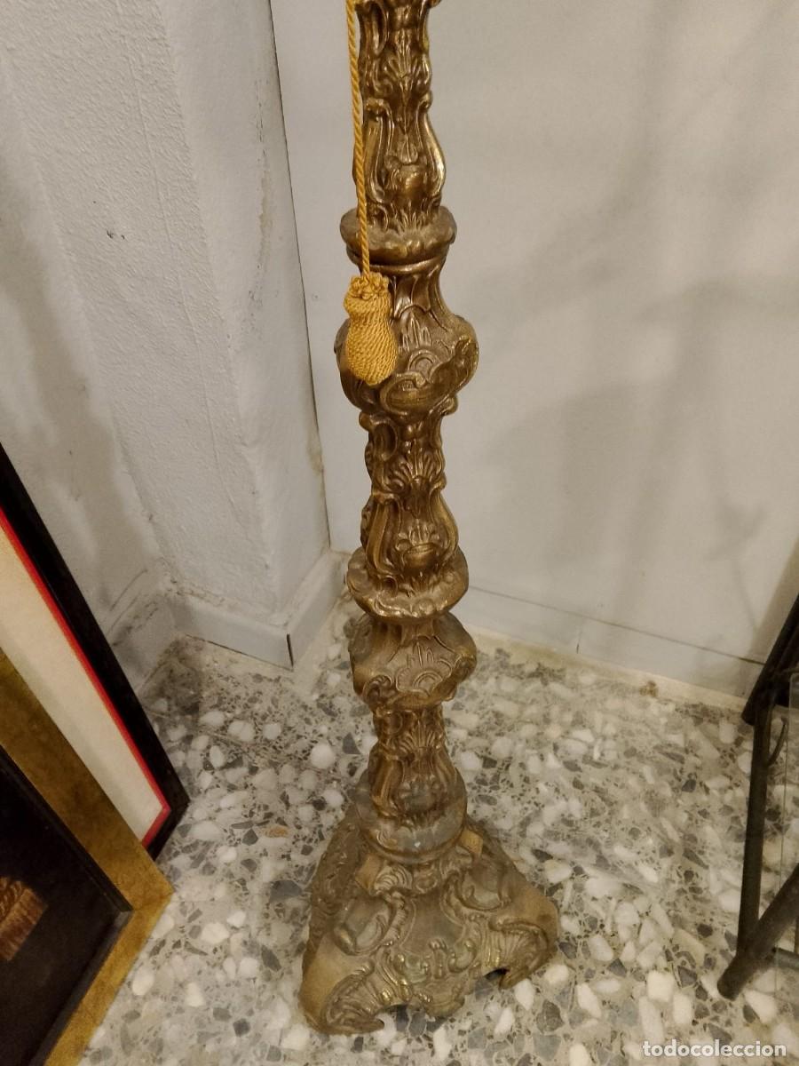 Antig&uuml;edades: pie de lampara barroco- - Foto 12