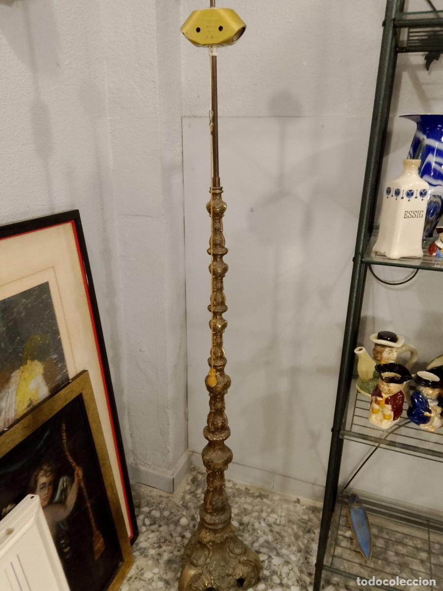 Antig&uuml;edades: pie de lampara barroco- - Foto 13