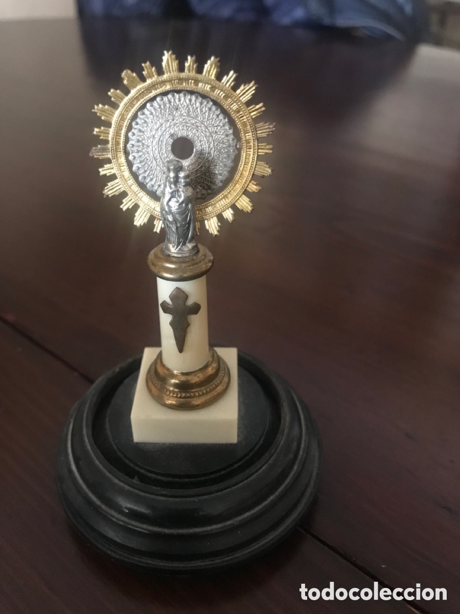 Antig&uuml;edades: Virgen del Pilar de 11cm - Foto 1