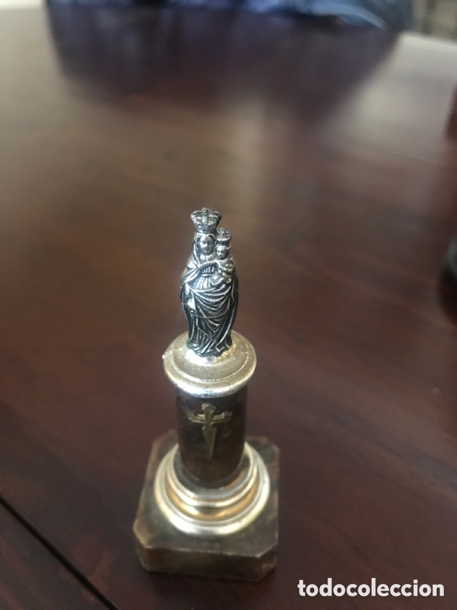 Antig&uuml;edades: Virgen del Pilar de 9 cm - Foto 2