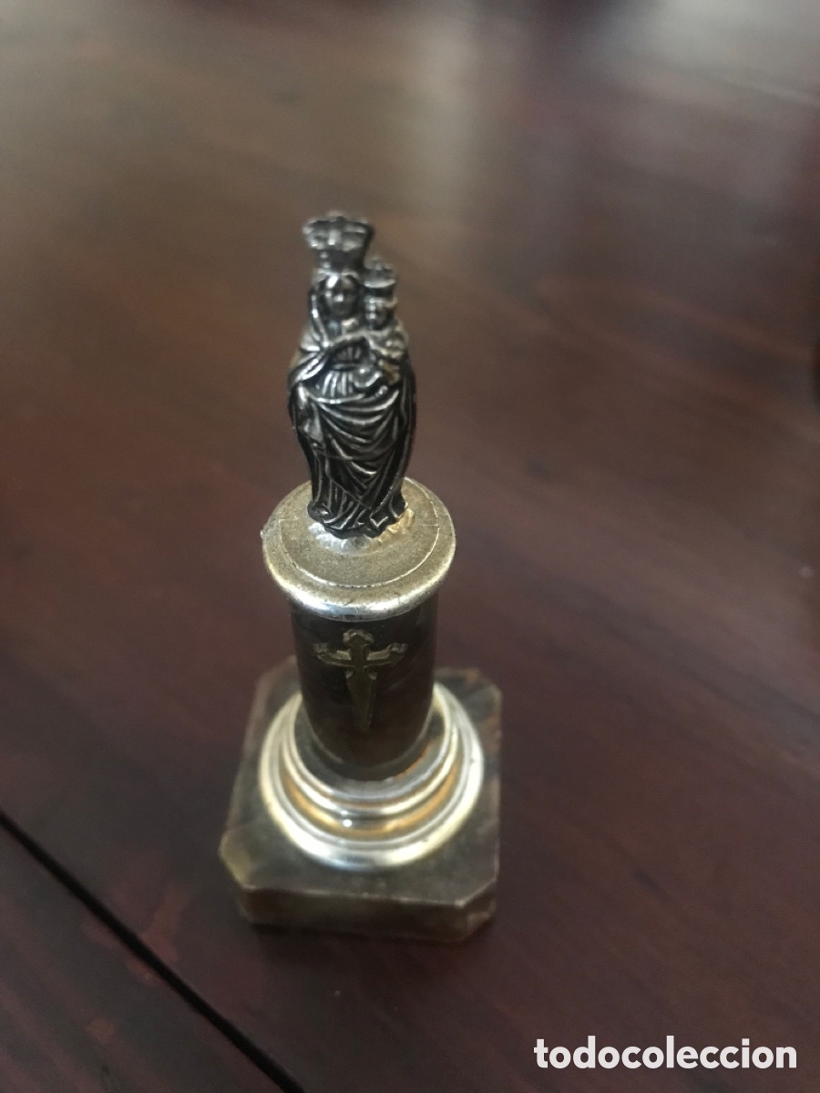 Antig&uuml;edades: Virgen del Pilar de 9 cm - Foto 1