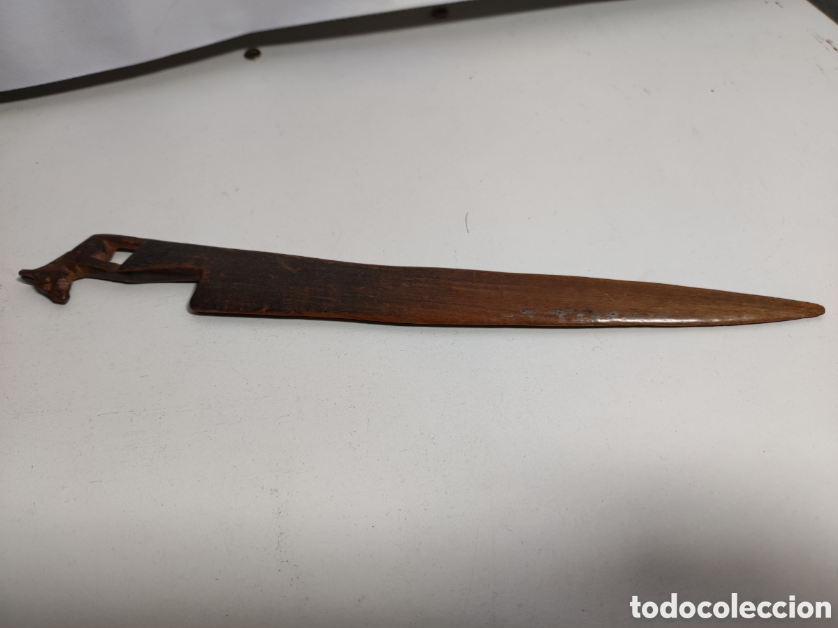 Antig&uuml;edades: Abre cartas de madera - Foto 1