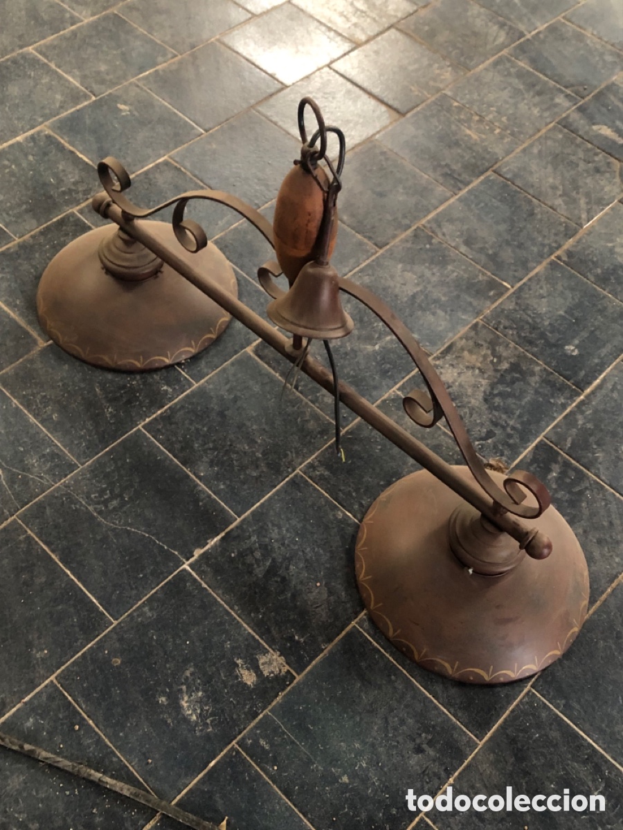 Antig&uuml;edades: L&aacute;mpara de techo de forja - Foto 1