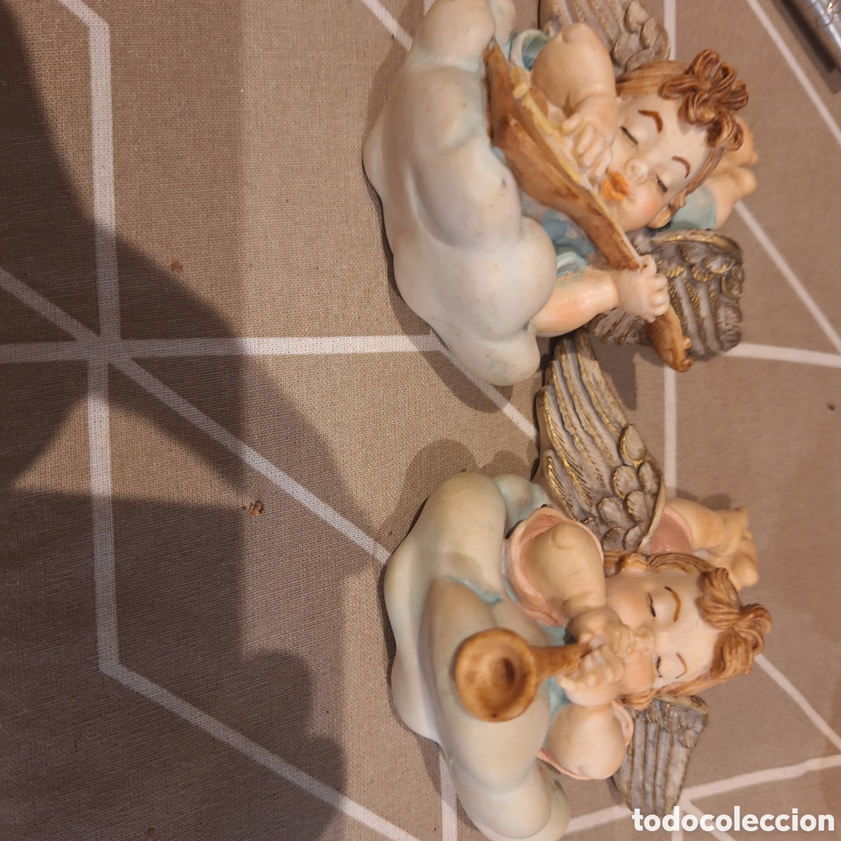 Antig&uuml;edades: Pareja de &Aacute;ngeles para colgar. - Foto 10