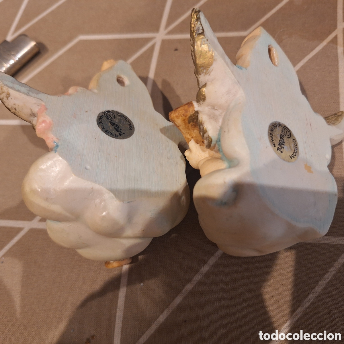 Antig&uuml;edades: Pareja de &Aacute;ngeles para colgar. - Foto 12