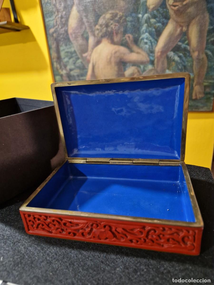 Antig&uuml;edades: CAJA DE LACA CHINA CINNABAR - Foto 3