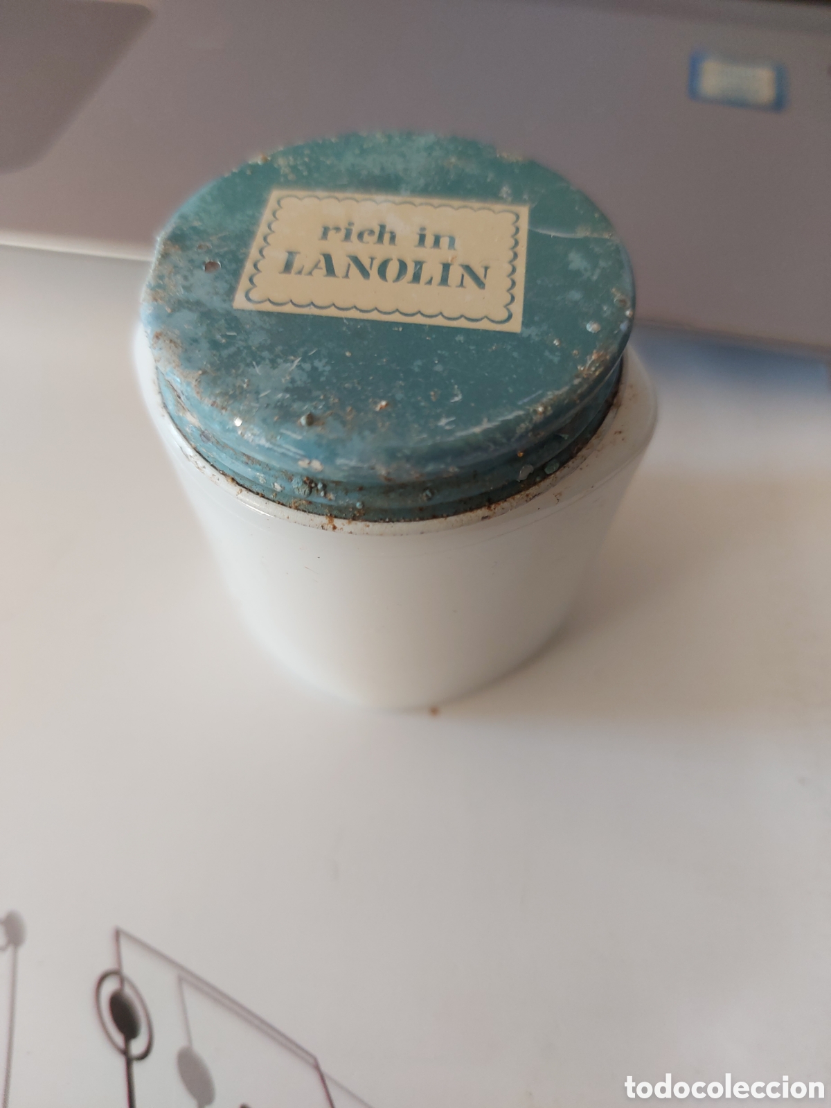 Antig&uuml;edades: BOTE ANTIGUO DE LANOLIN, VACIO - Foto 1