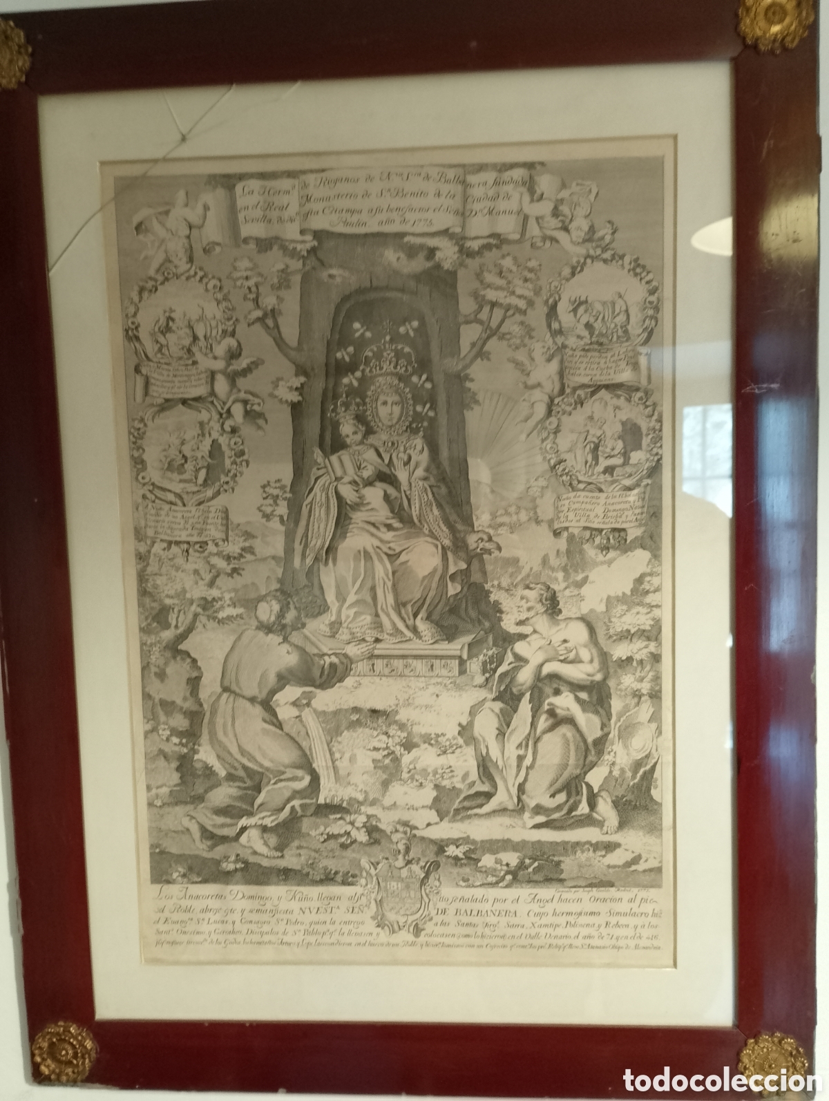 Antig&uuml;edades: Grabado antiguo de la Virgen de Valvanera - Foto 1