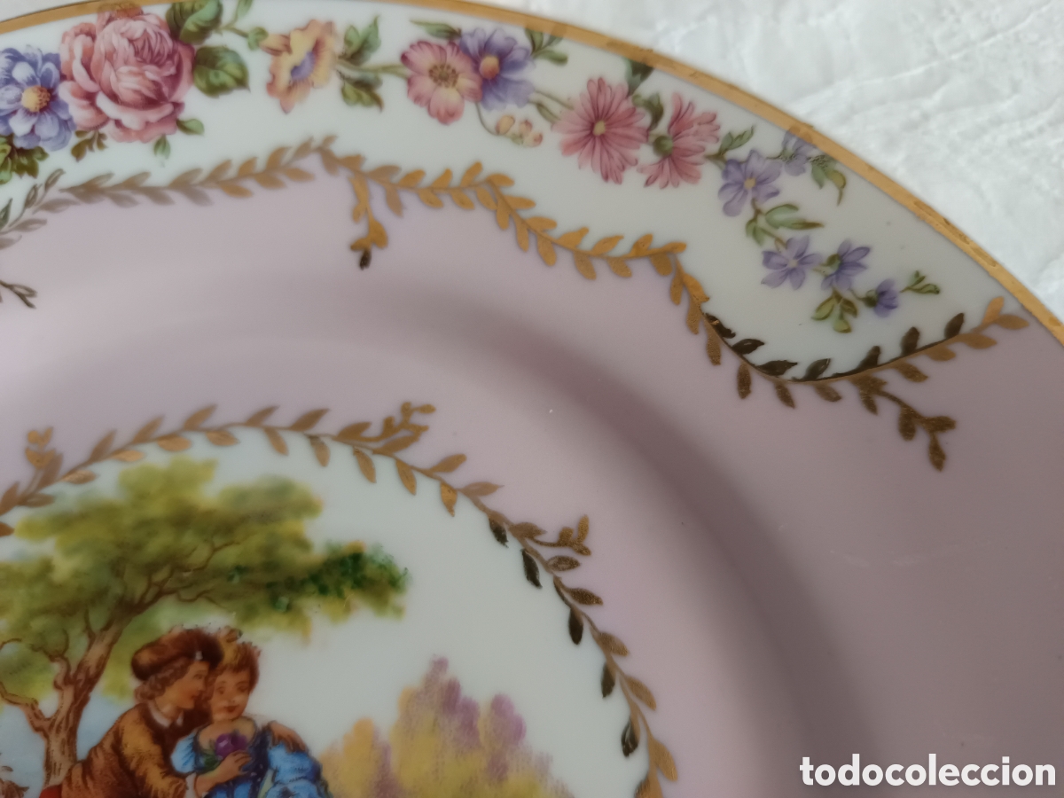 Antig&uuml;edades: Plato porcelana Fragonard - Foto 3