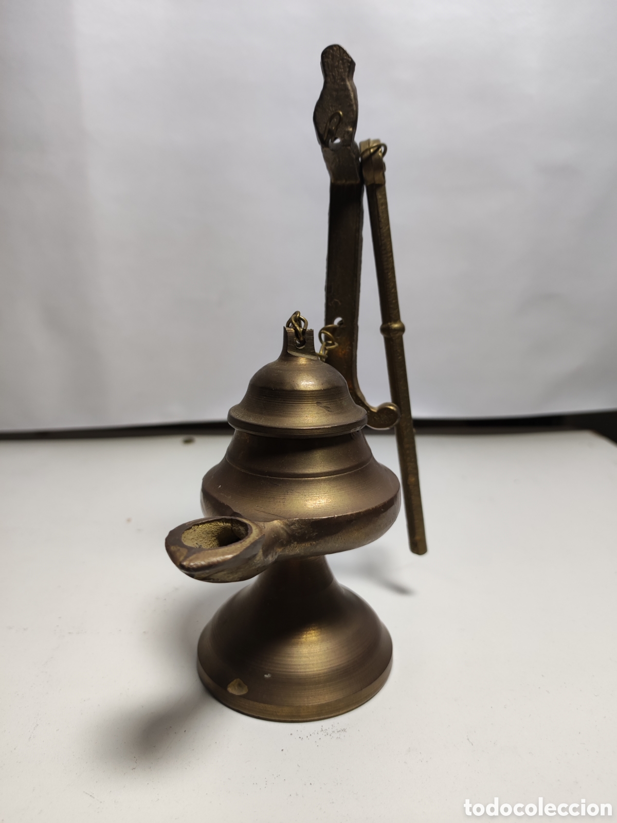 Antig&uuml;edades: Palmatoria de lat&oacute;n Isabelina - Foto 2