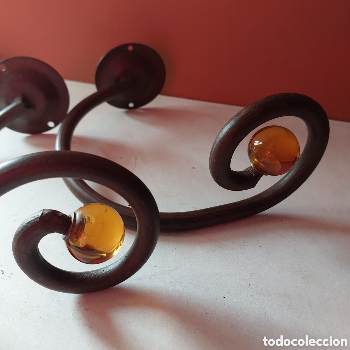 Antig&uuml;edades: Soportes de barra de cortina - Foto 1